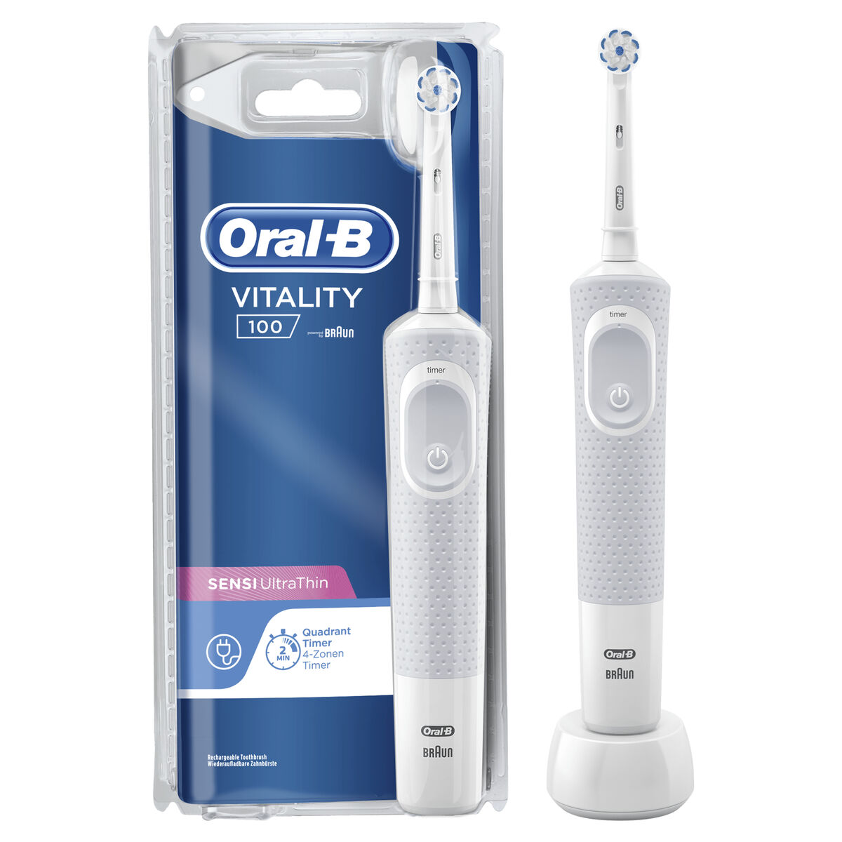 Electric Toothbrush Oral-B VITALITY 100 SENTIVE ULTRA THIN White