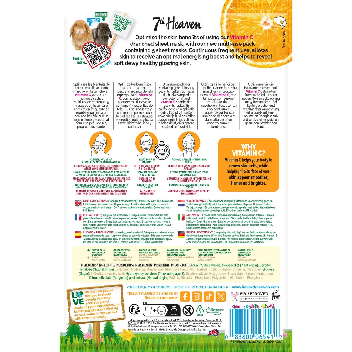 Facial Cream 7th Heaven VITAMINA C (5 Units)