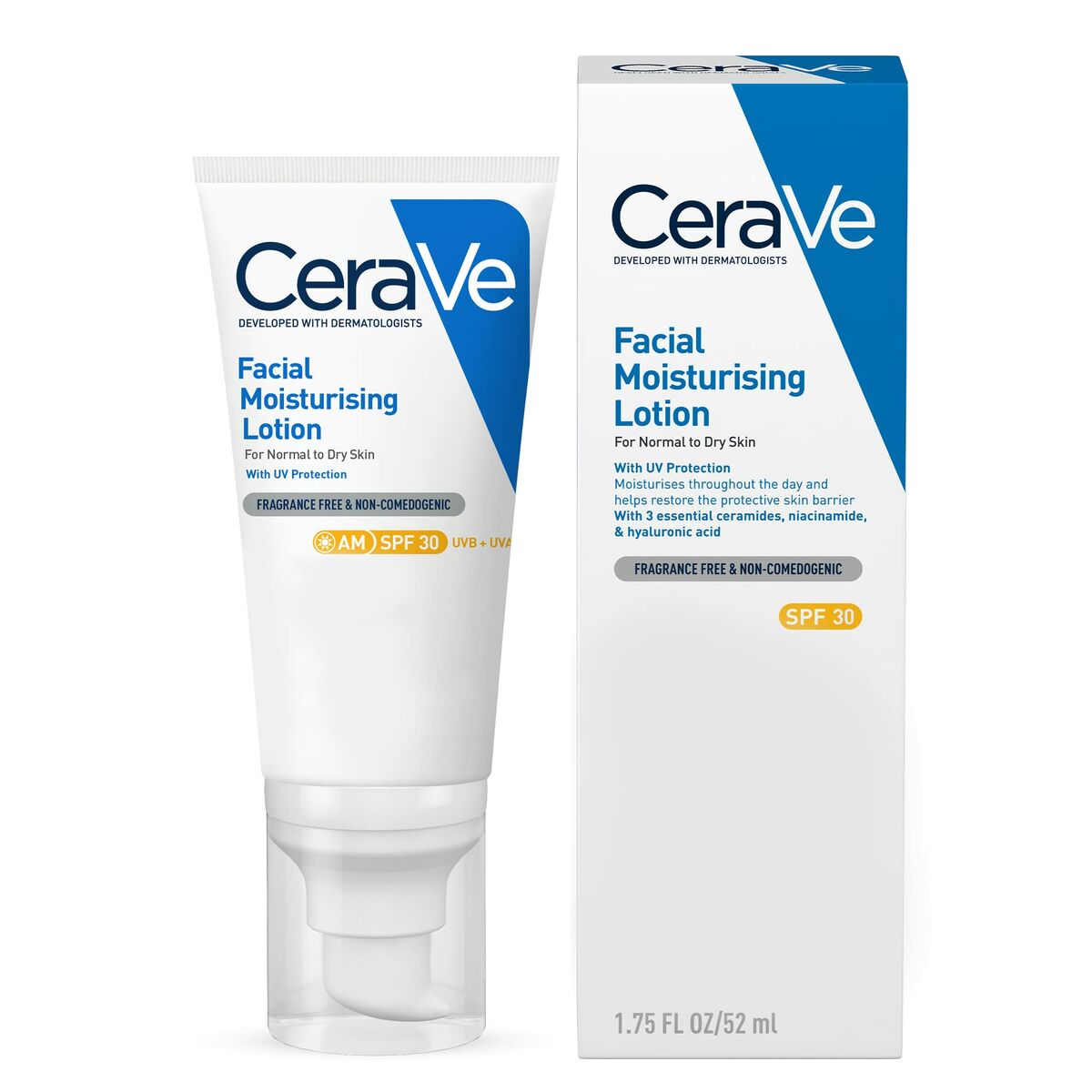 Moisturizing Facial Lotion CeraVe Loción Hidratante Spf 30 52 ml