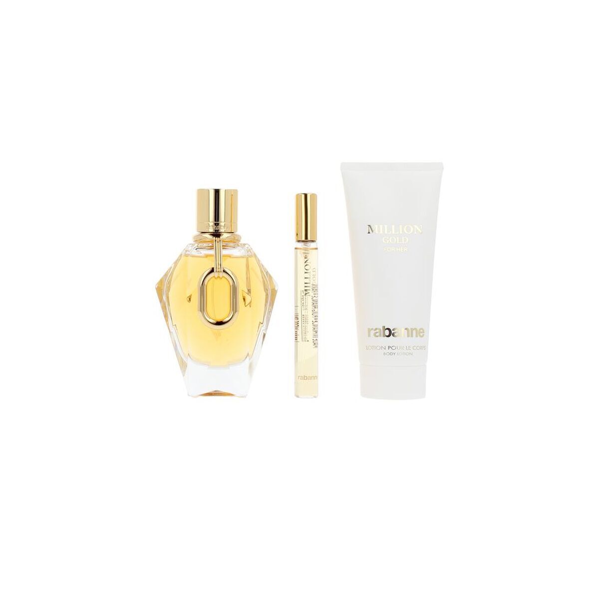 Women’s Perfume Set Paco Rabanne MILLION GOLD 3 Pieces