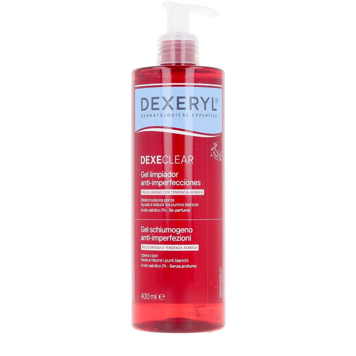 Facial Cleansing Gel Dexeryl DEXECLEAR 400 ml Anti-imperfections