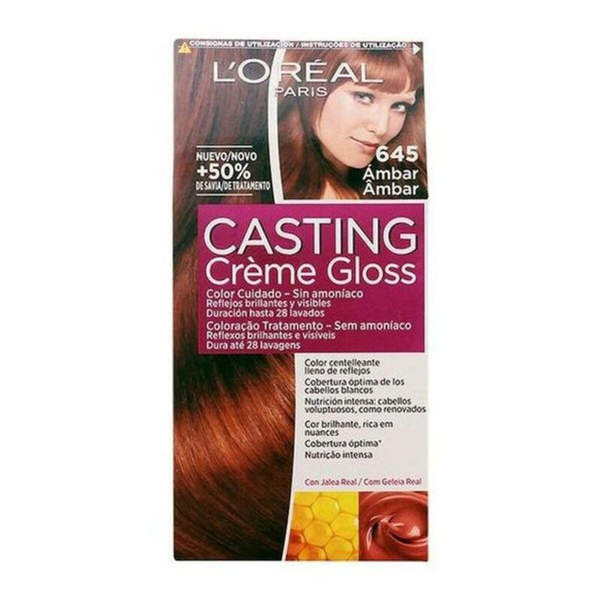 Dye No Ammonia L’Oreal Make Up Casting Creme Gloss Nº 645-Ambar 180 ml