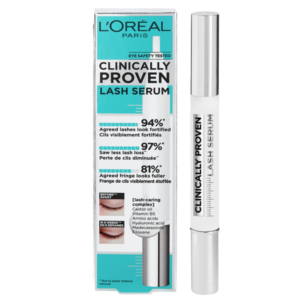 Serum for Eyelashes and Eyebrows L’Oreal Make Up Clinically Proven 1,9 ml