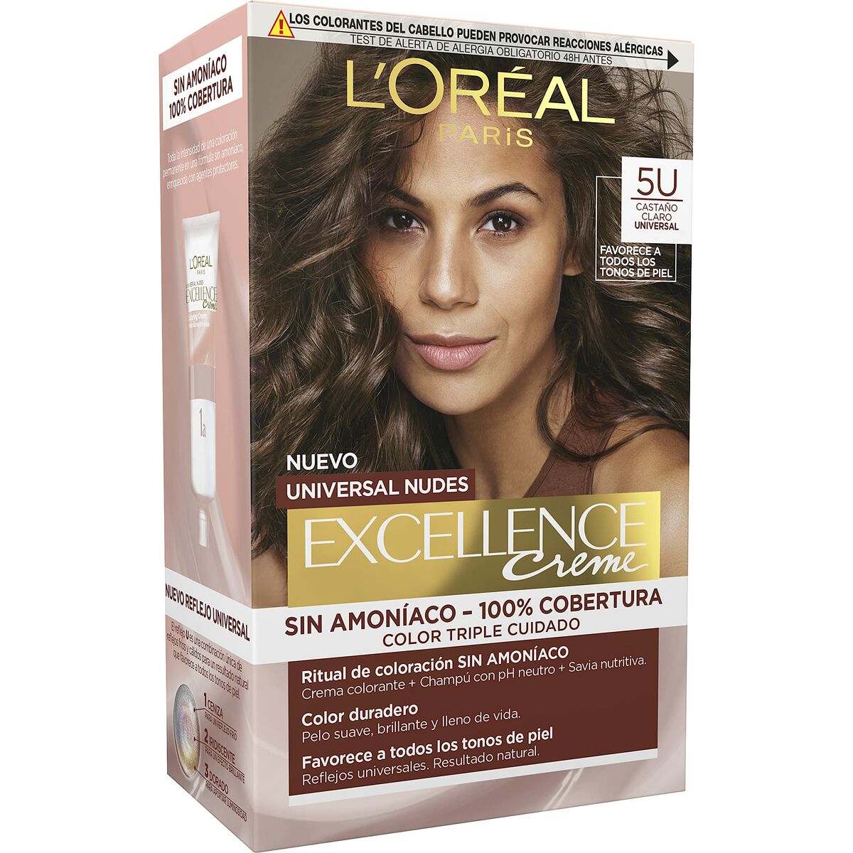 Permanent Dye L’Oreal Make Up Excellence Light Brown Nº 5u-Light Brown (5 Units)