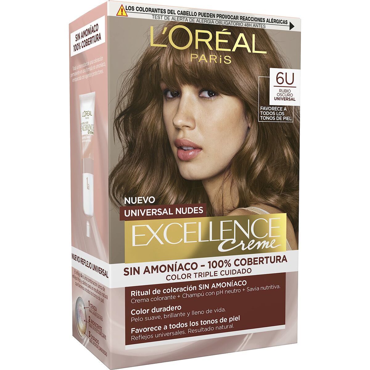 Permanent Dye L’Oreal Make Up Excellence Dark Blonde Nº 6u-Dark Blonde (5 Units)