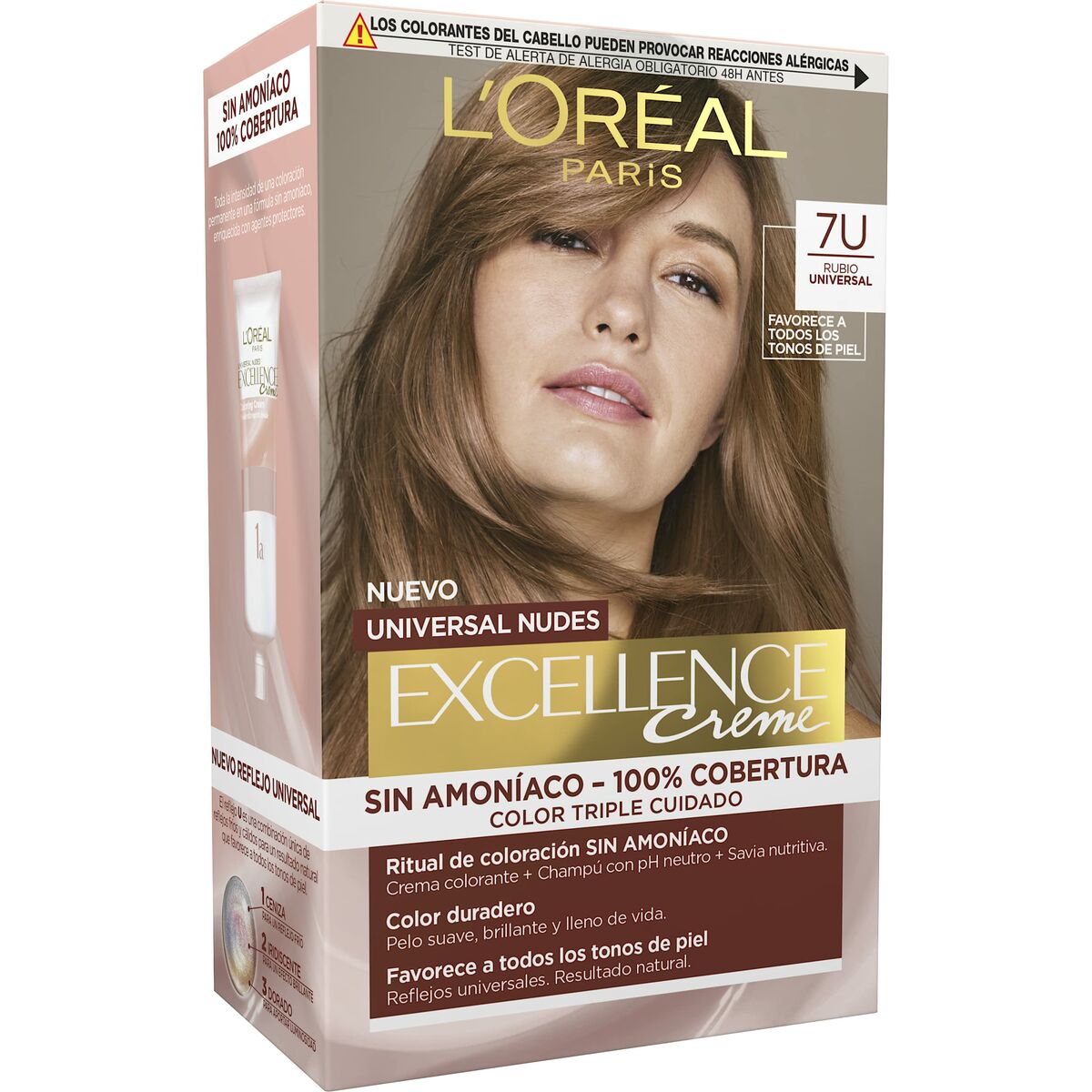 Permanent Dye L’Oreal Make Up Excellence Blonde Nº 7u-Blonde (5 Units)