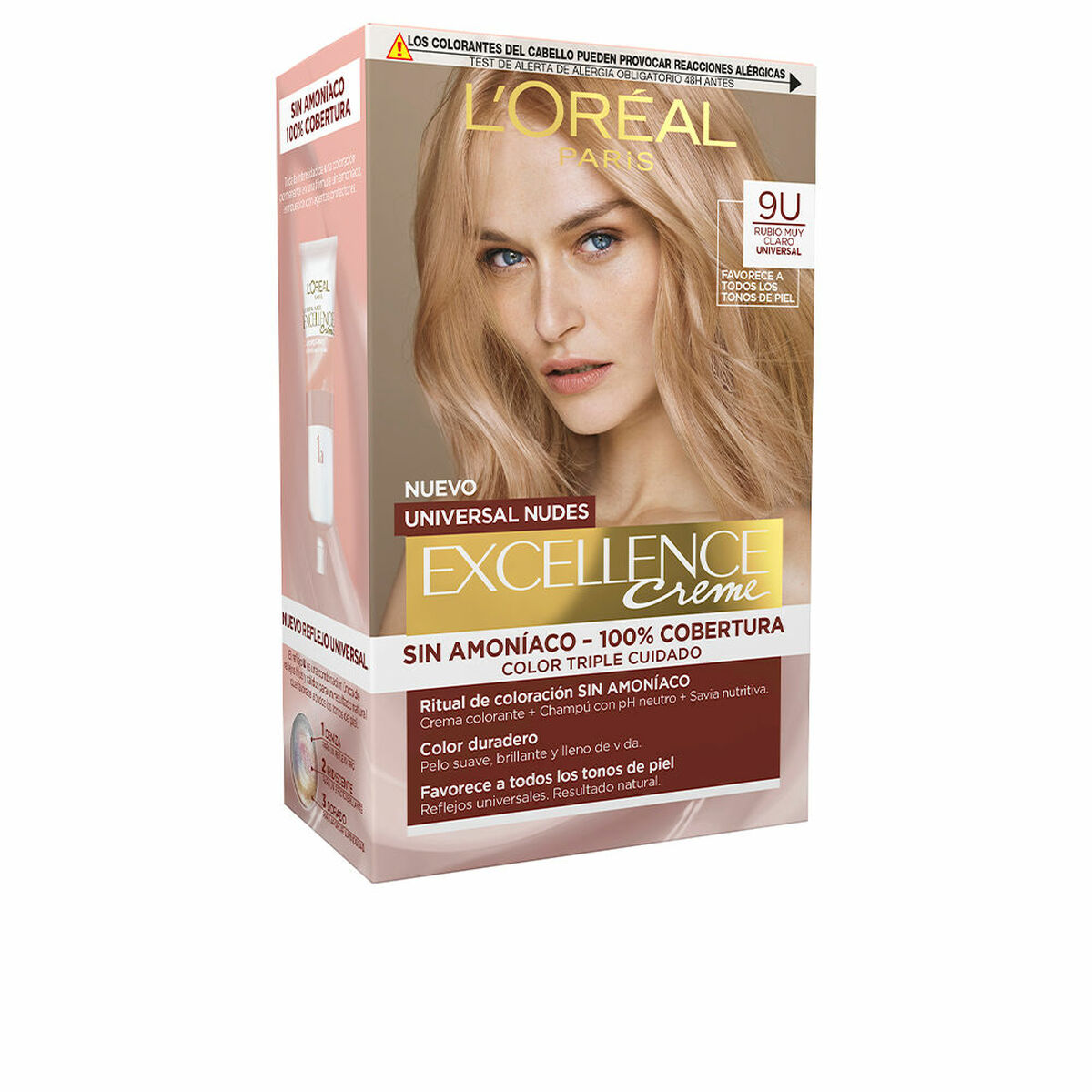 Permanent Dye L’Oreal Make Up Excellence Very Light Blonde Nº 9U Nº 9u-Very Light Blonde (5 Units)
