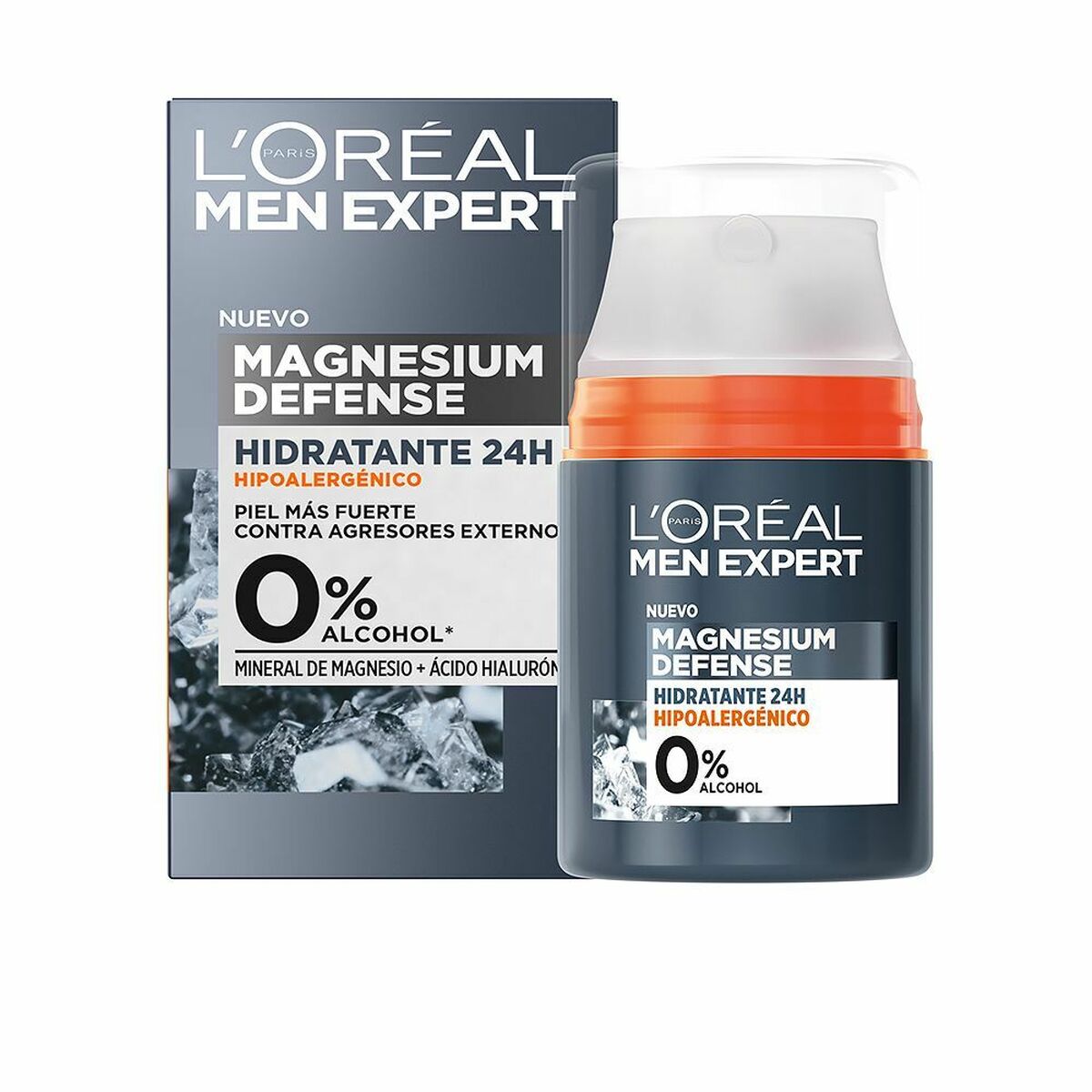 Hydrating Facial Cream L’Oreal Make Up Men Expert Magnesium Defense 50 ml 24 hours