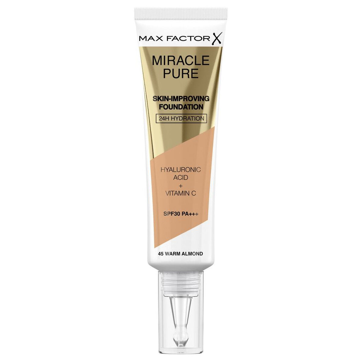Crème Make-up Base Max Factor Miracle Pure Nº 45 Warm almond Nº 45-Warm Almond Spf 30 30 ml