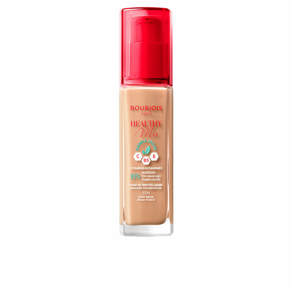 Liquid Make Up Base Bourjois Healthy Mix Nº 55 Nº 55-Deep Beige 30 ml