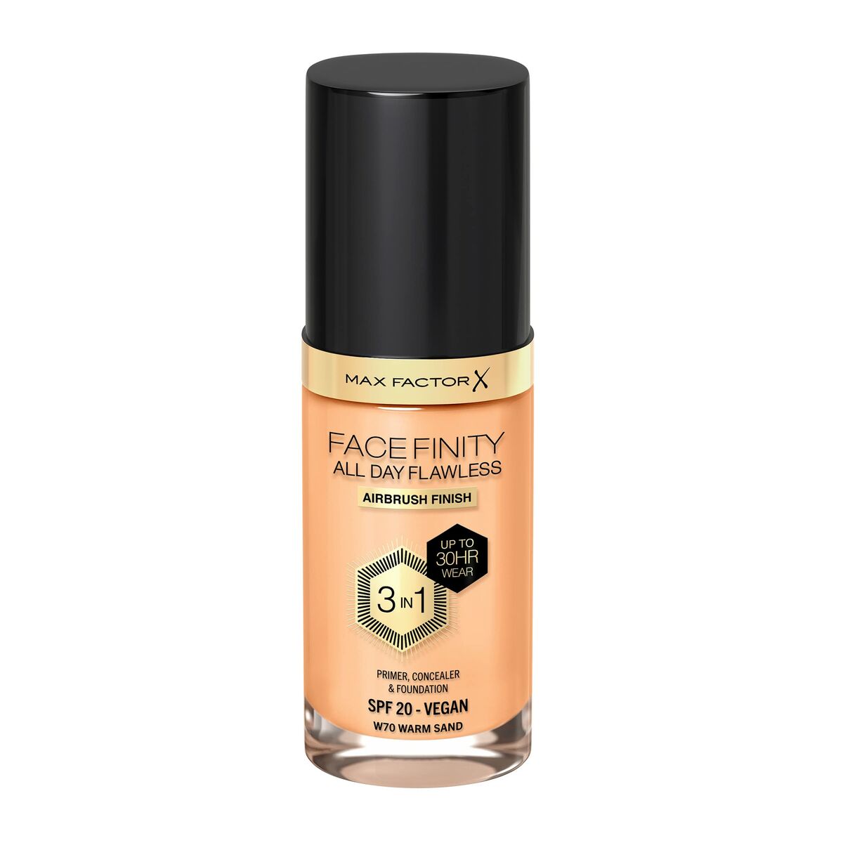 Crème Make-up Base Max Factor Facefinity Nº 70-warm sand Nº 70 Warm Sand Spf 20 30 ml 3-in-1