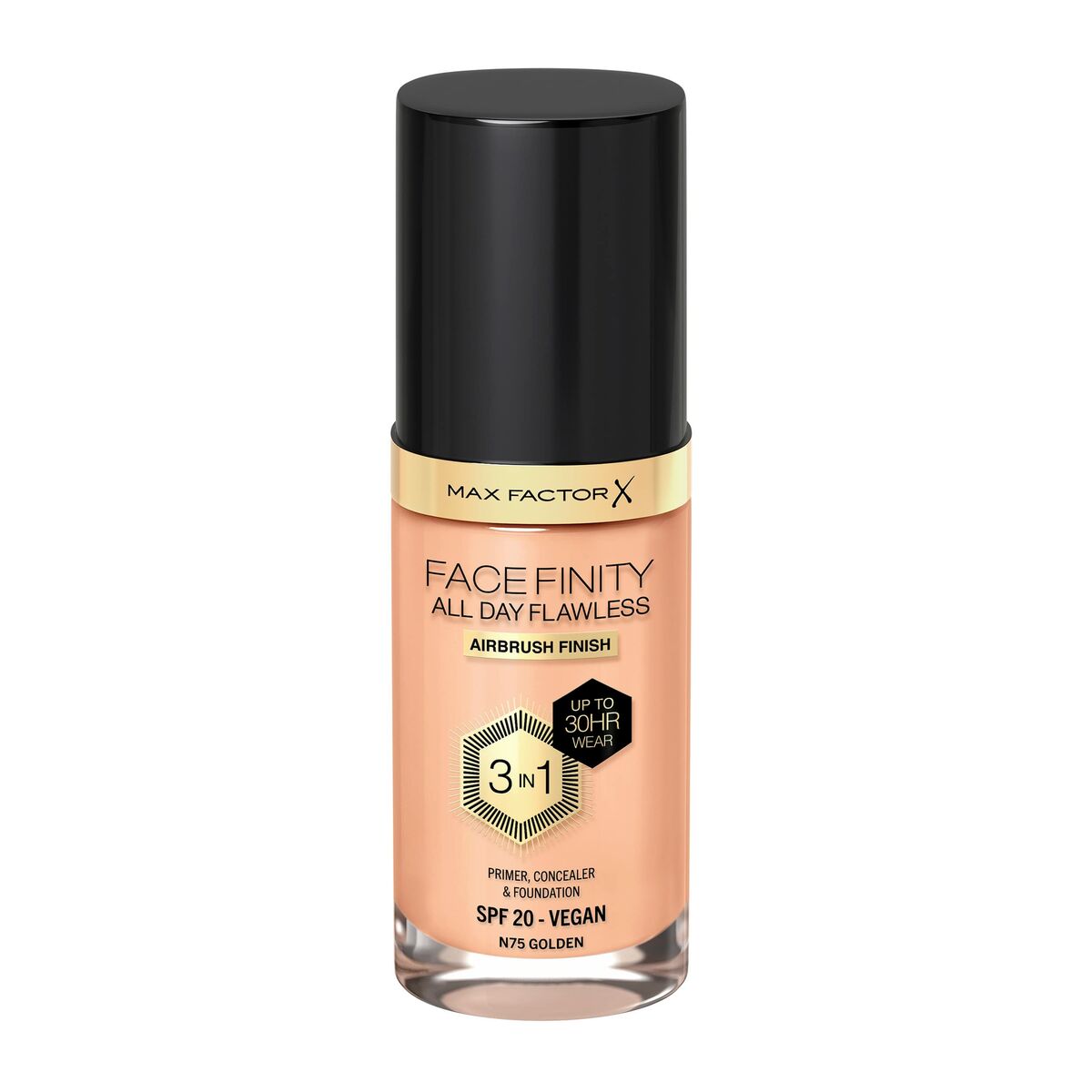 Crème Make-up Base Max Factor Facefinity Nº 75 Golden Spf 20 30 ml 3-in-1