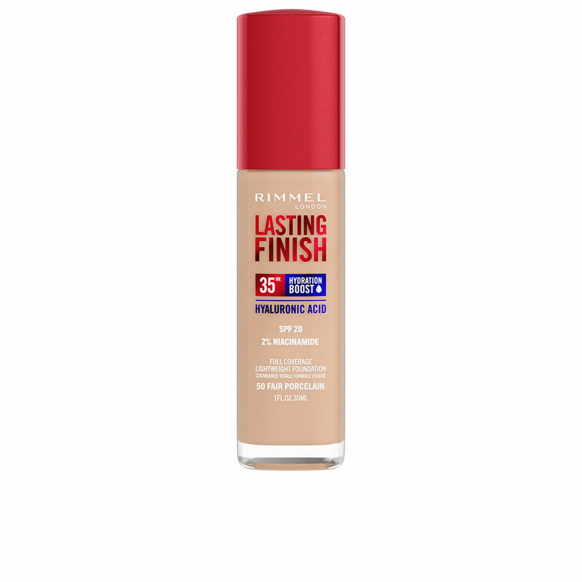 Crème Make-up Base Rimmel London Lasting Finish Nº 050 Fair Porcelain Nº 050-Fair Porcelain Spf 20 30 ml
