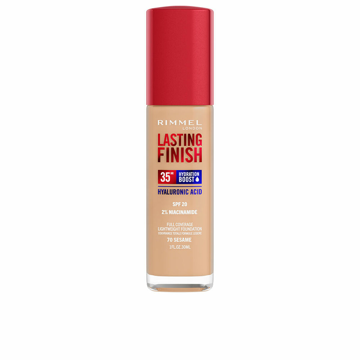 Crème Make-up Base Rimmel London Lasting Finish Nº 070 Sesame Nº 070-Sesame Spf 20 30 ml