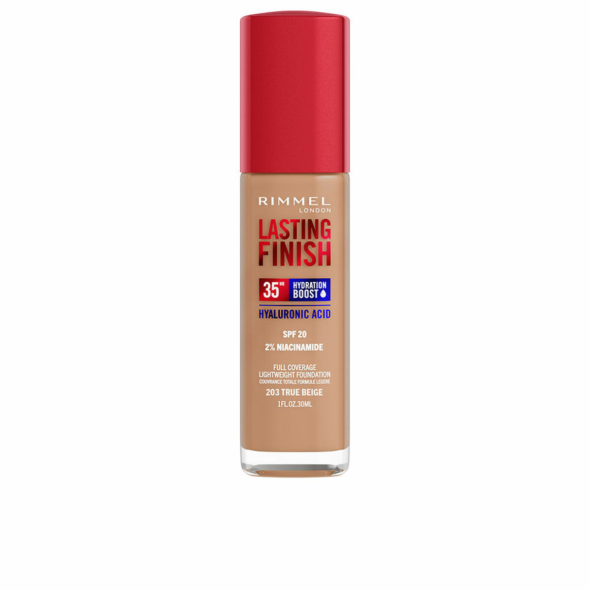 Crème Make-up Base Rimmel London Lasting Finish Nº 203 True Beige Nº 203-True Beige Spf 20 30 ml