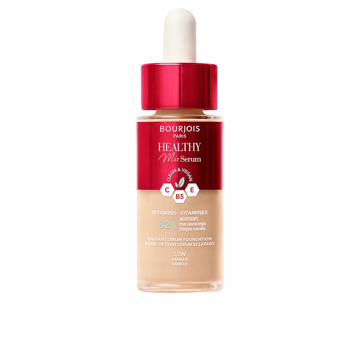 Liquid Make Up Base Bourjois Healthy Mix Nº 52W Vanilla Nº 52w-Vanilla 30 ml Serum