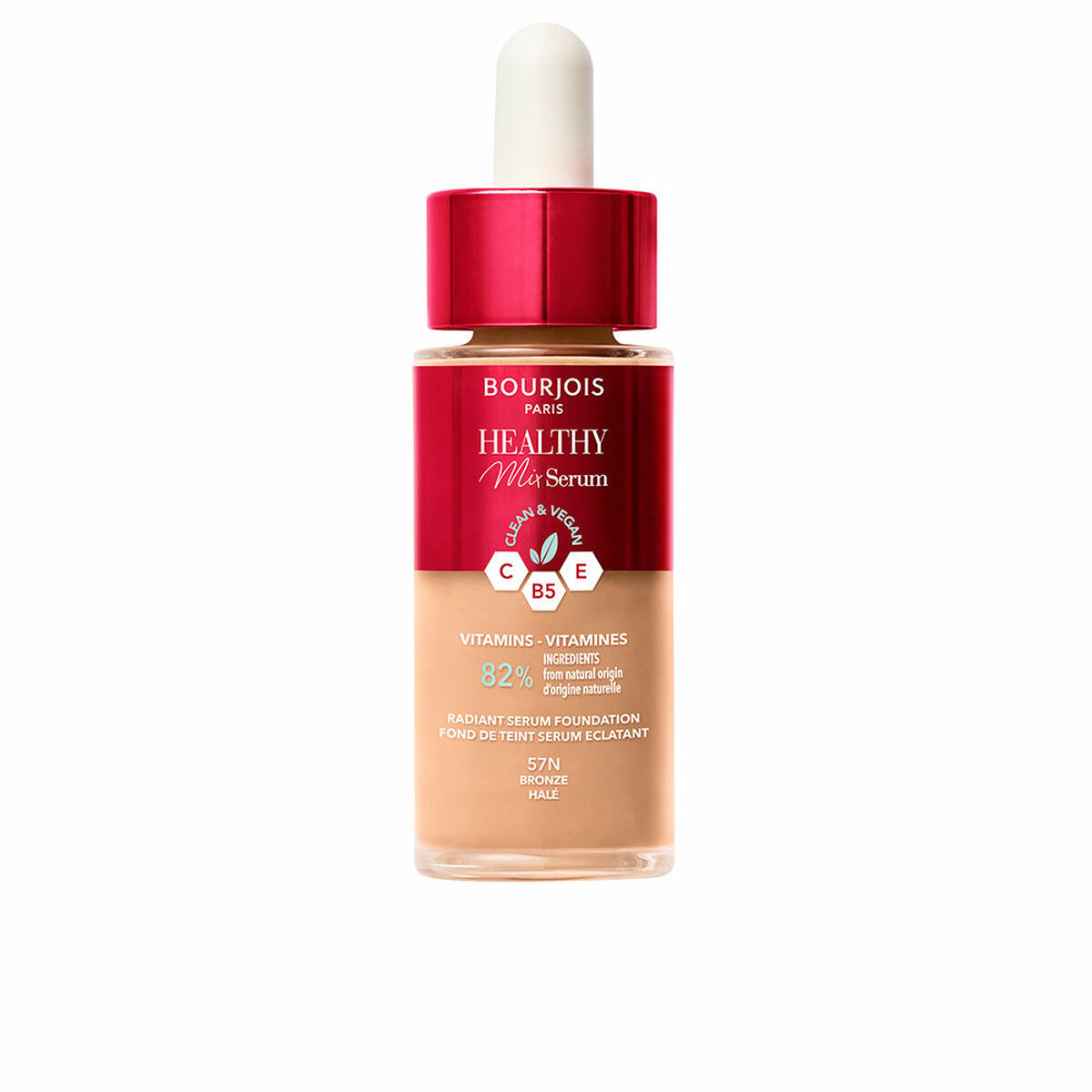 Liquid Make Up Base Bourjois Healthy Mix Nº 57N Bronze Nº 57n-Bronze 30 ml Serum