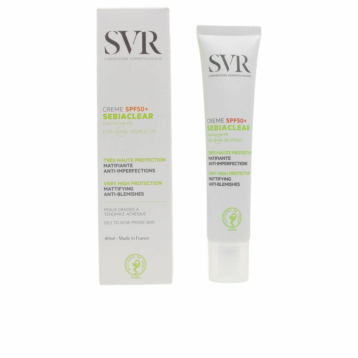 Sun Block SVR Sebiaclear Spf 50 40 ml Anti-imperfections Sebum-Regulating