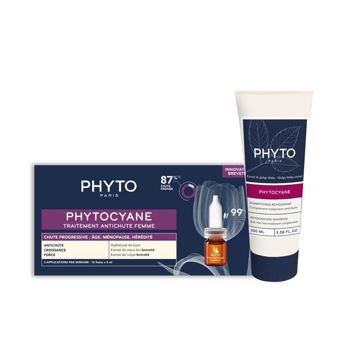 Hair Dressing Set Phyto Paris PHYTOCYANE 2 Pieces