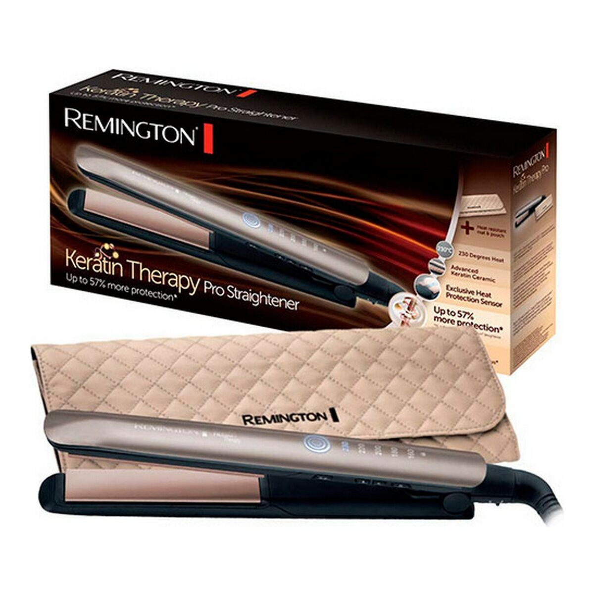 Hair Straightener Remington S8590 Beige Bronze Taupe