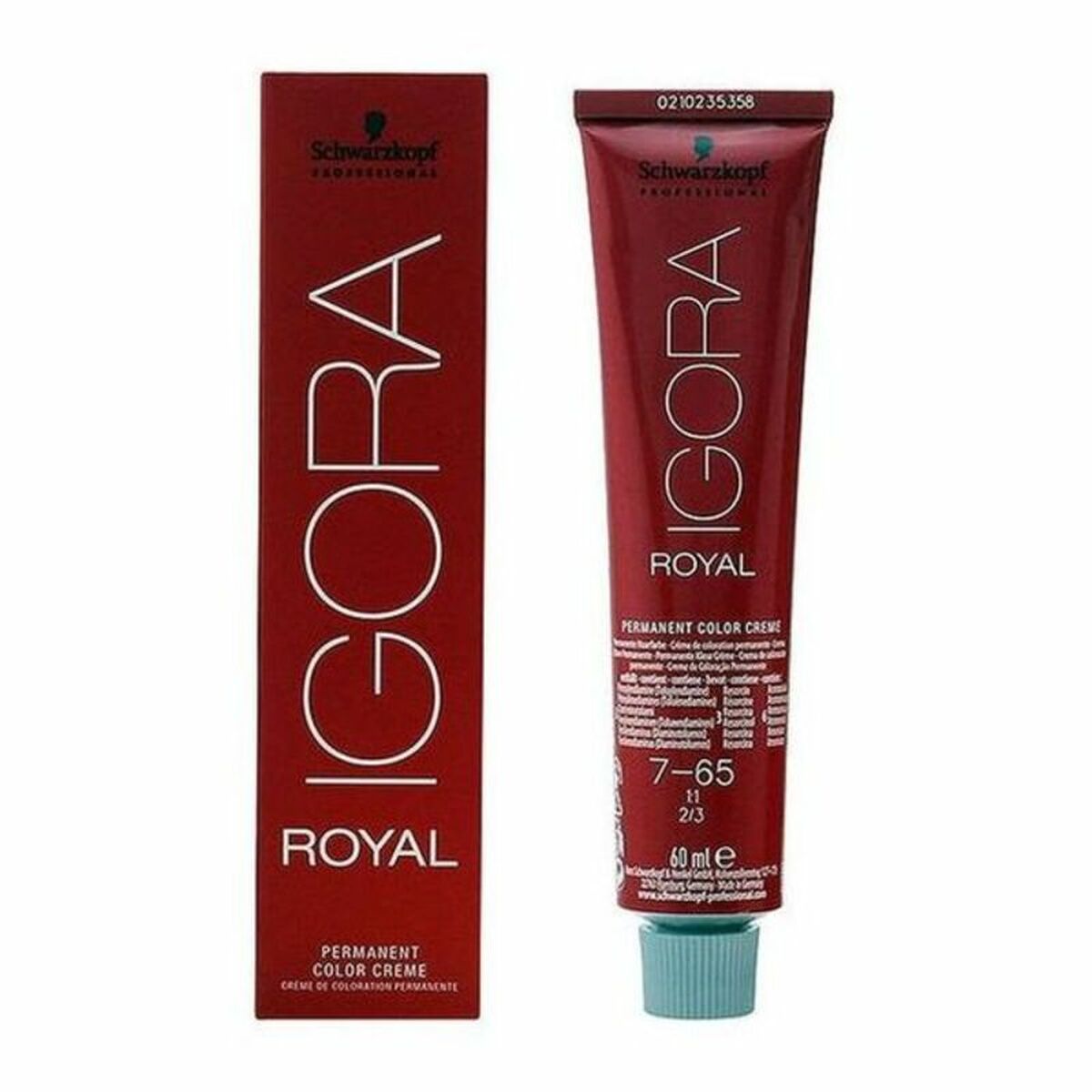 Permanent Dye Schwarzkopf Igora Royal Nº 7-65 60 ml