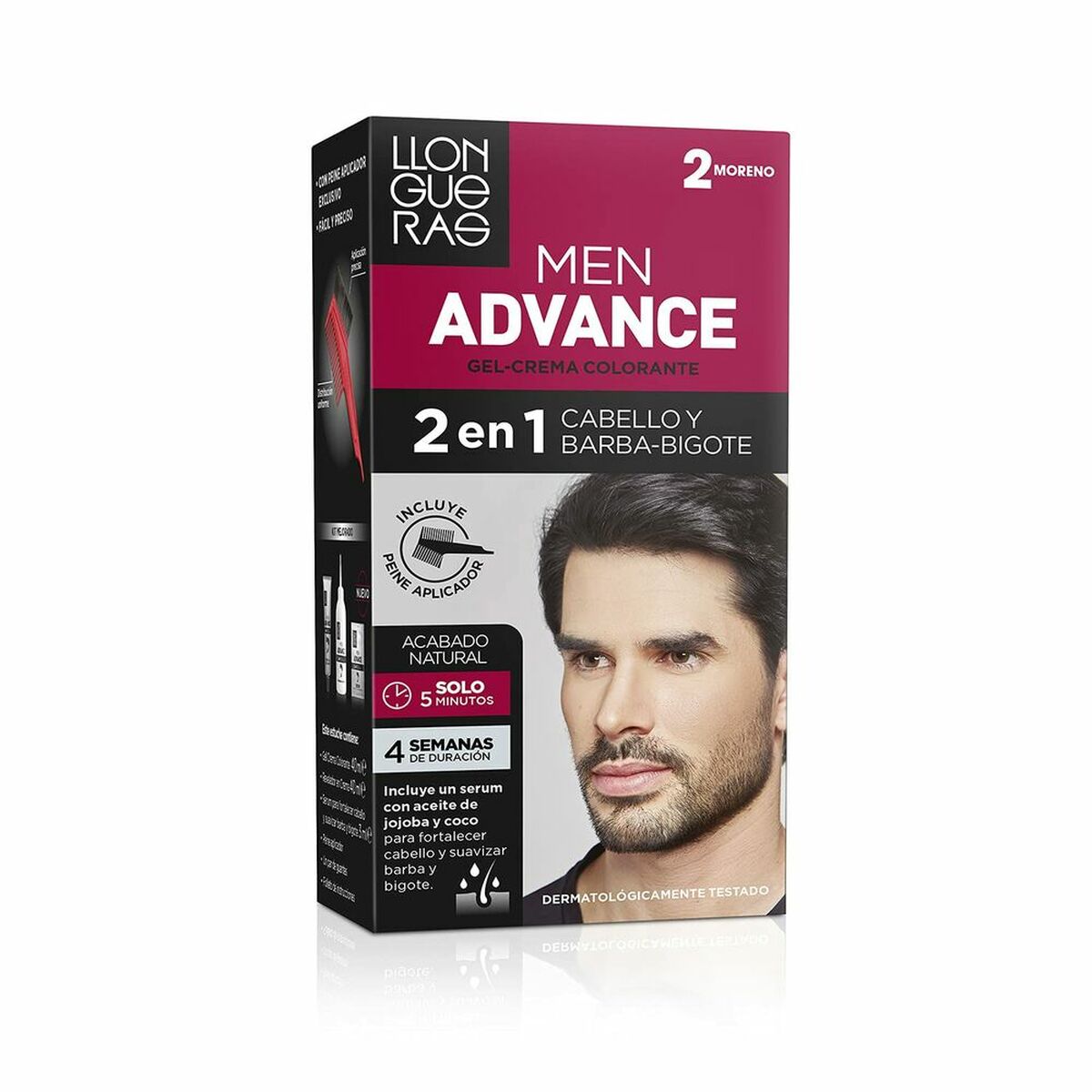 Colouring Cream Llongueras Men Advance 02 – Black Semi-permanent 1 Unit