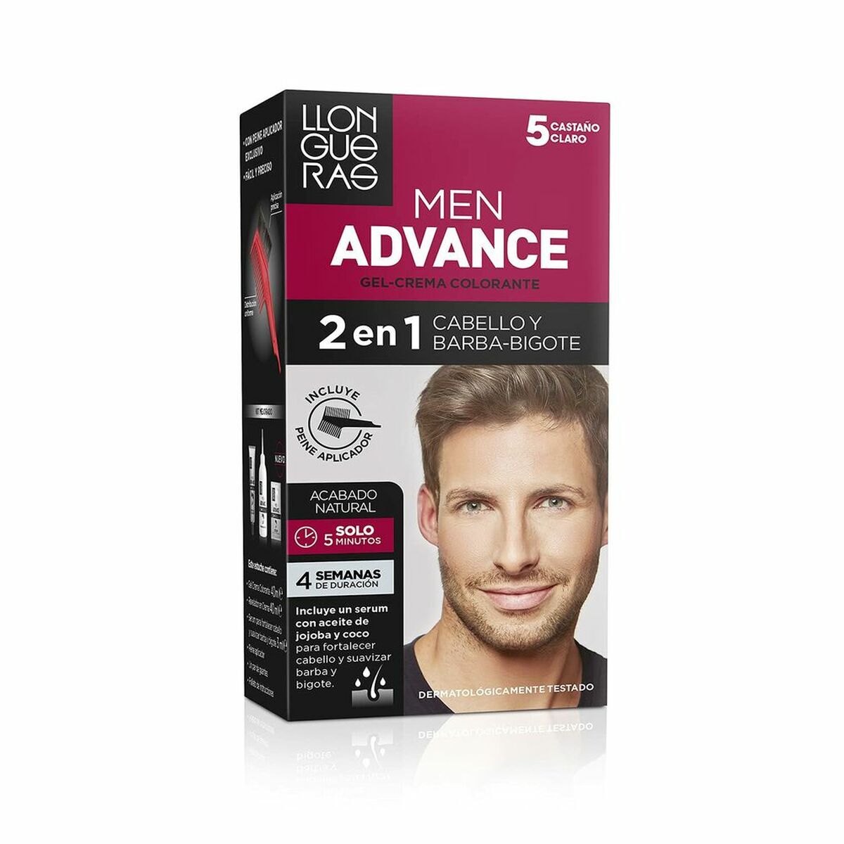 Colouring Cream Llongueras Men Advance 5 – Light Brown Nº 5-Castano Claro Semi-permanent