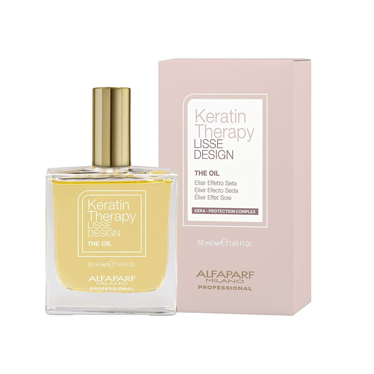 Hair Oil Alfaparf Milano Lisse Design Keratin Therapy 50 ml Silky finish