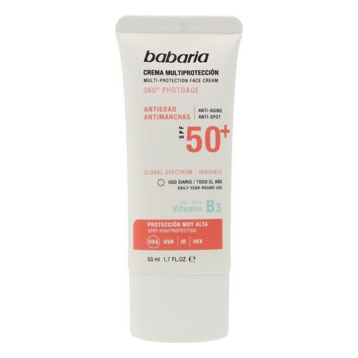 Anti Brown Spot Sun Cream Babaria Solar Multiproteccion Spf 50+ 50 ml