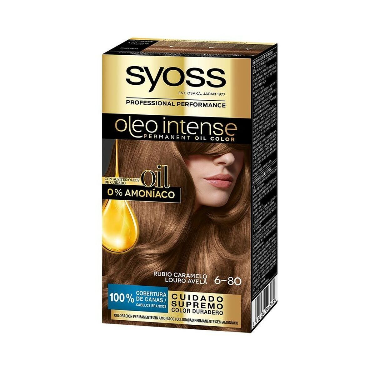 Permanent Dye Syoss Olio Intense Caramel Blonde Nº 6,80 Platinum Blonde Nº 6.80-Rubio Caramelo