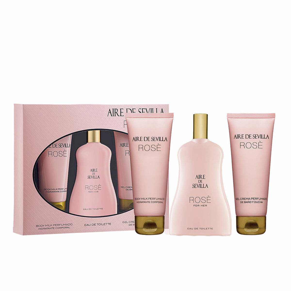 Women’s Perfume Set Aire de Sevilla Rose 3 Pieces