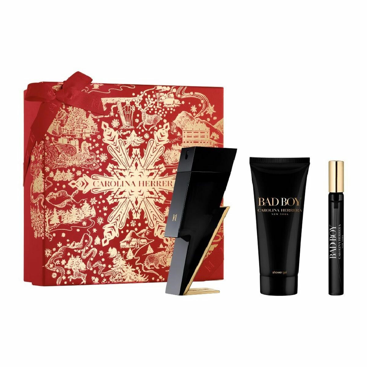 Men’s Perfume Set Carolina Herrera BAD BOY EDT 3 Pieces