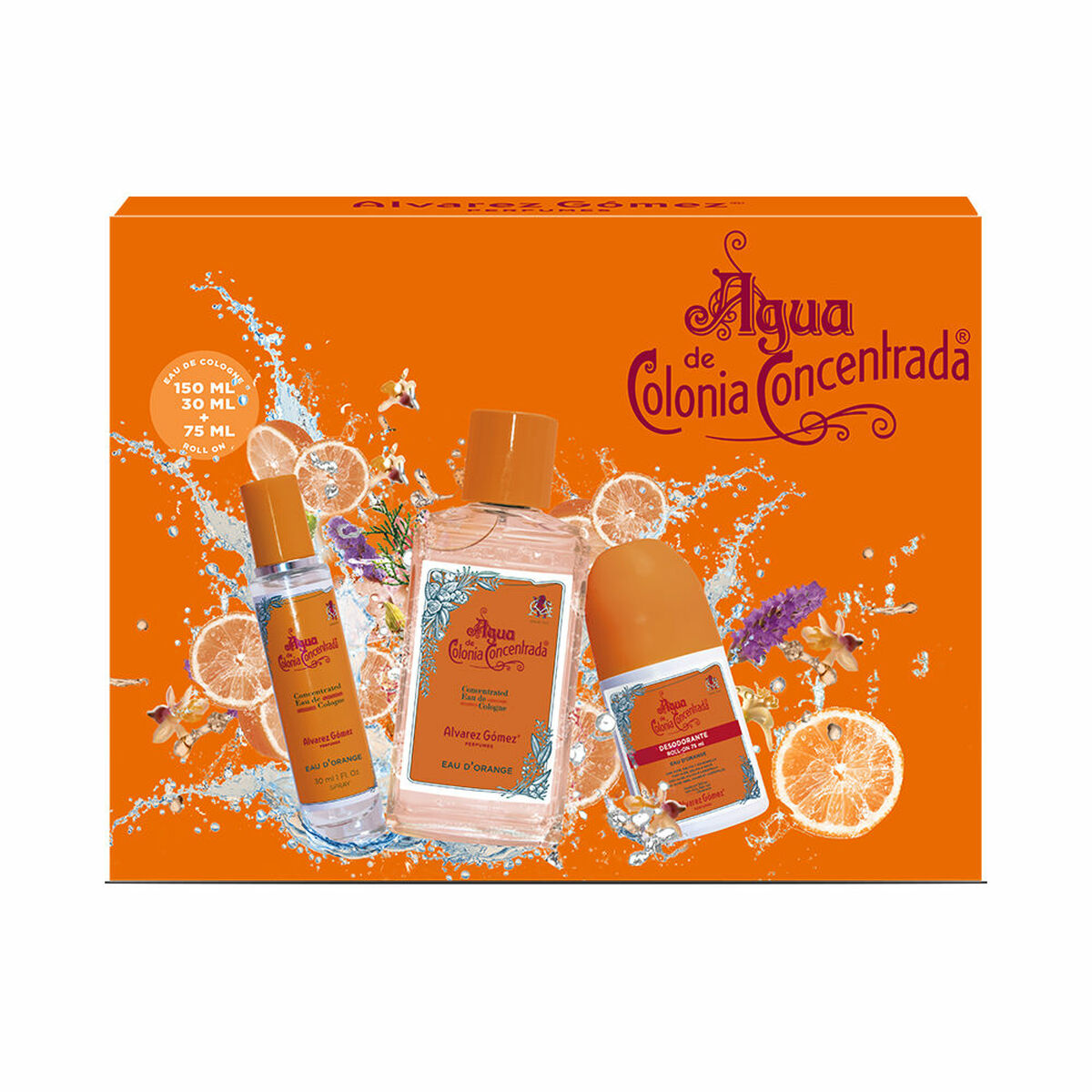Unisex’ Perfume Set Alvarez Gomez AGUA DE COLONIA Agua de Colonia Concentrada Eau d’Orange 3 Pieces