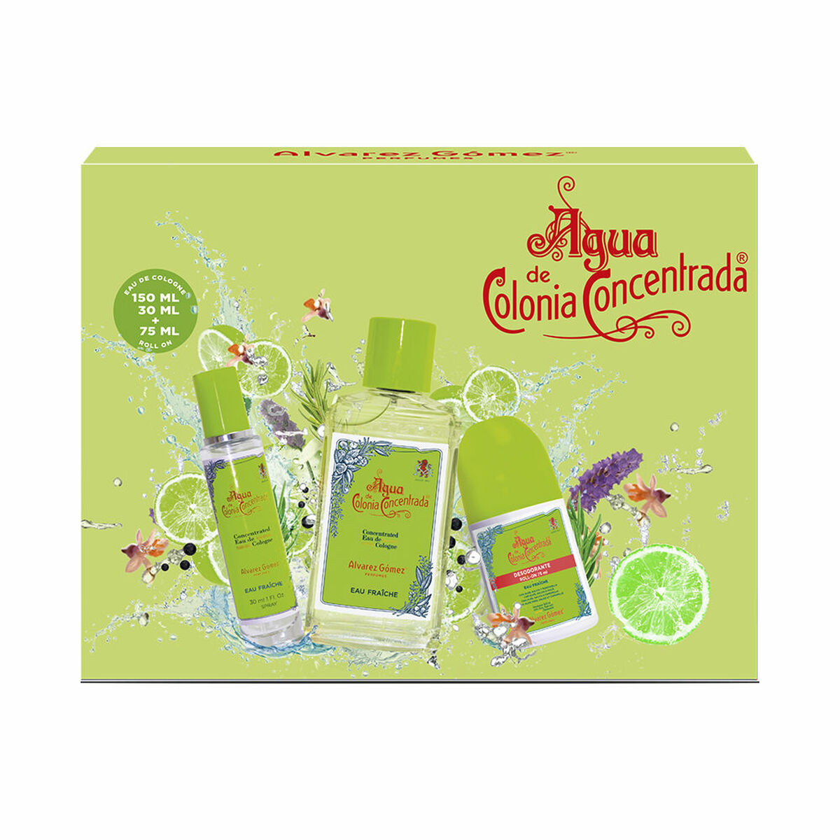 Unisex’ Perfume Set Alvarez Gomez AGUA DE COLONIA EDC 3 Pieces