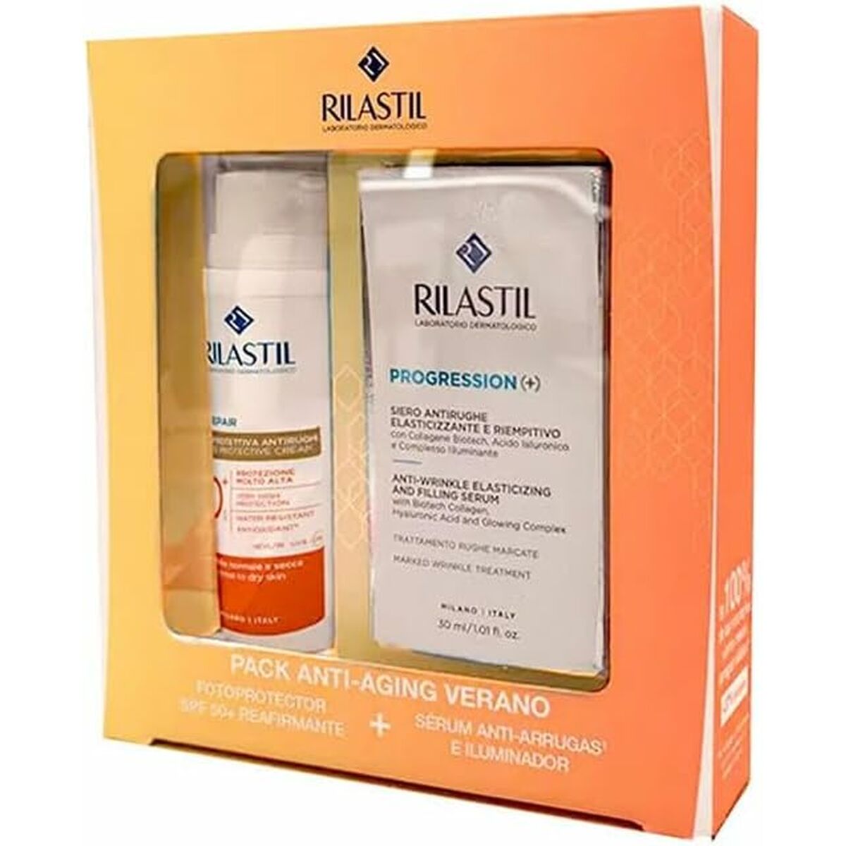 Facial Cream Rilastil SUN SYSTEM Spf 50 Spf 50+ 2 Pieces