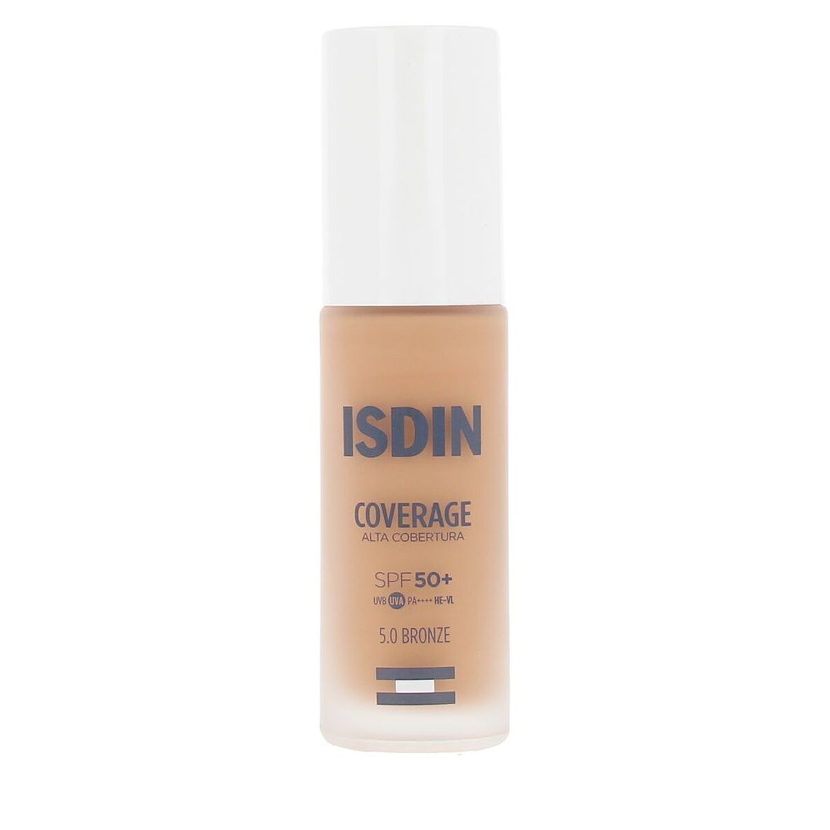 Liquid Make Up Base Isdin COVERAGE Nº 5.0 Bronze Spf 50 30 g