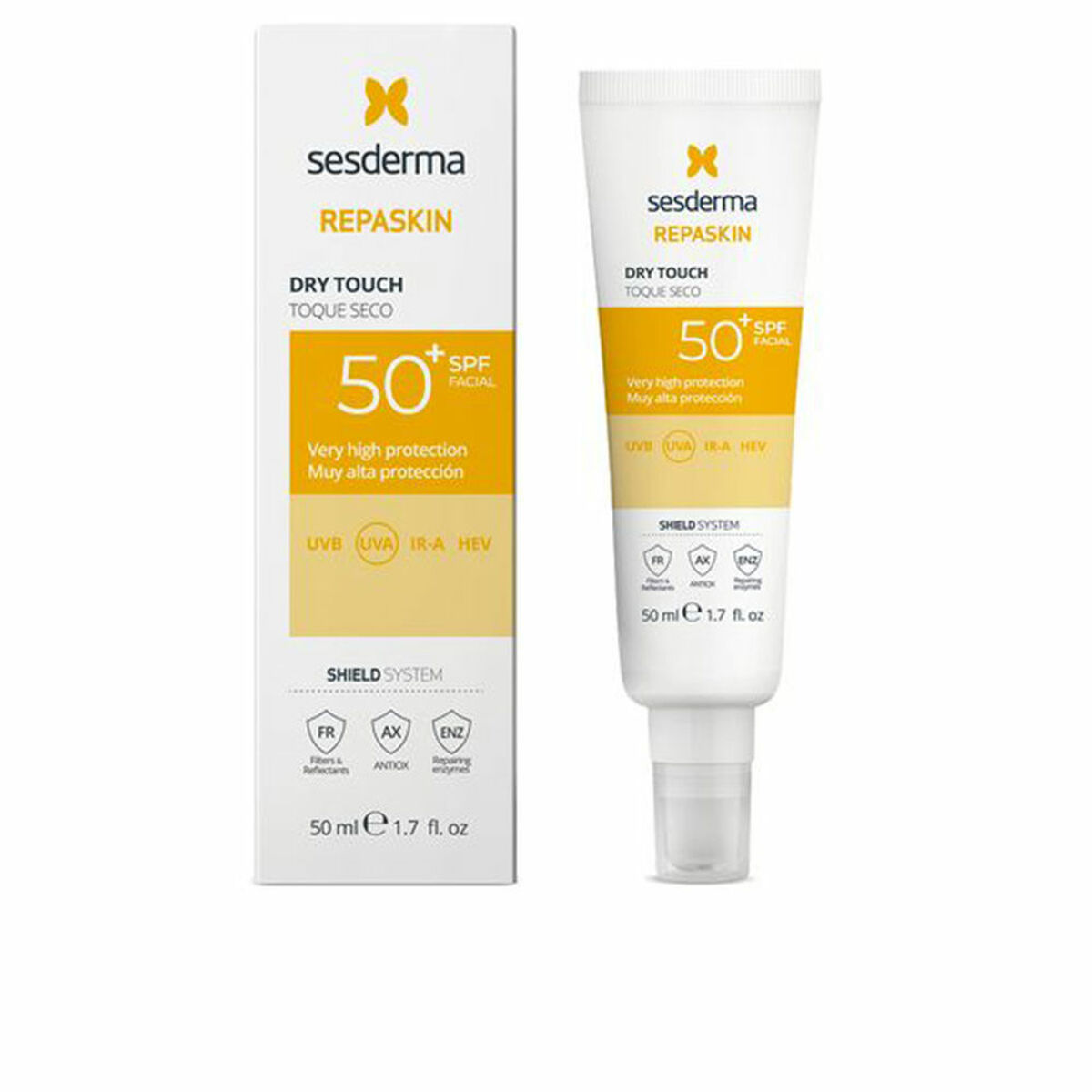 Facial Sun Cream Sesderma REPASKIN Spf 50+ 50 ml Dry