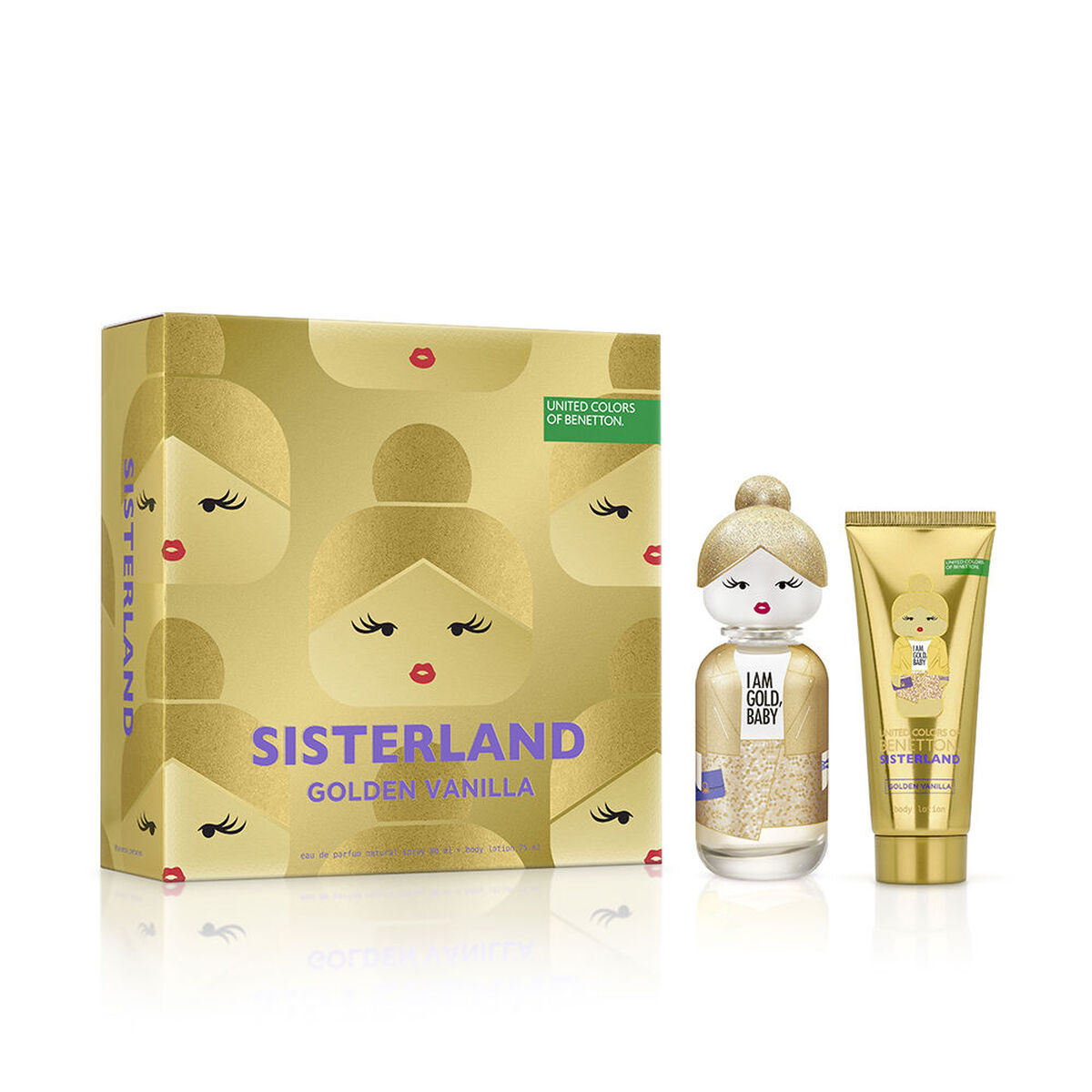 Women’s Perfume Set Benetton SISTERLAND GOLDEN VANILLA 2 Pieces