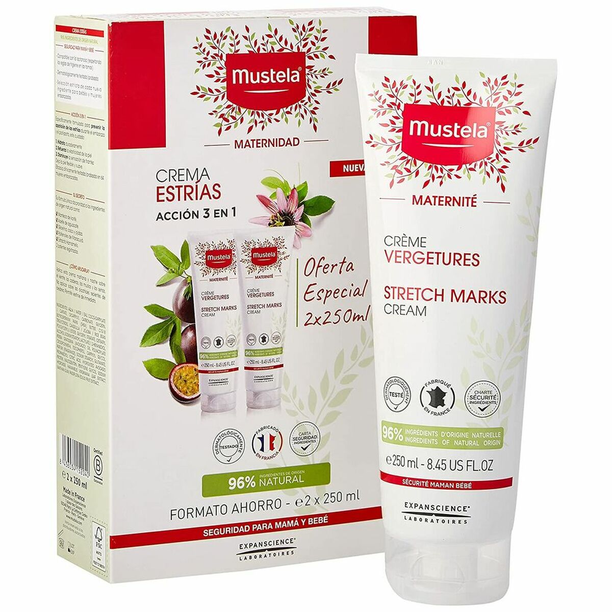 Anti-Stretch Mark Cream Mustela 48623 250 ml 3-in-1