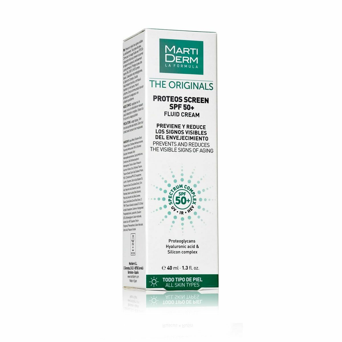Anti-Ageing Hydrating Cream Martiderm THE ORIGINALS Spf 50 Spf 50+ 40 ml