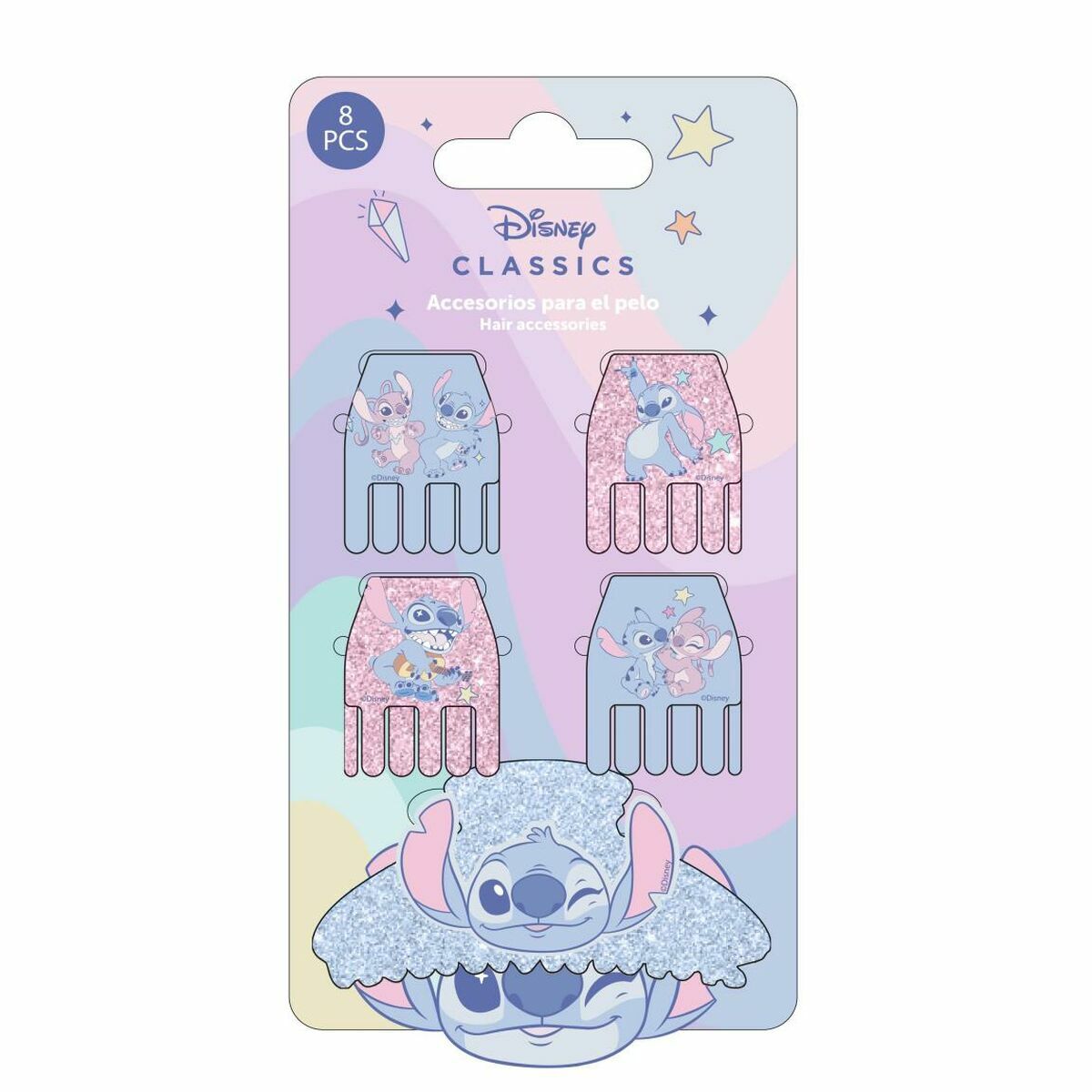Hair Clips Stitch Blue