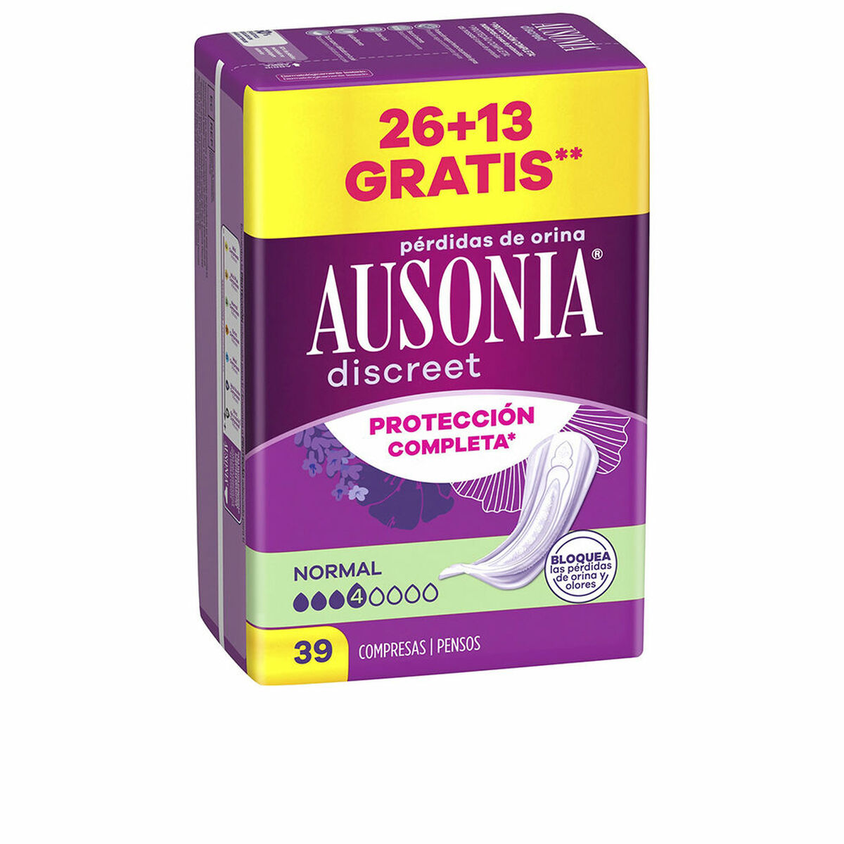 Incontinence Sanitary Pad Ausonia DISCREET 39Units