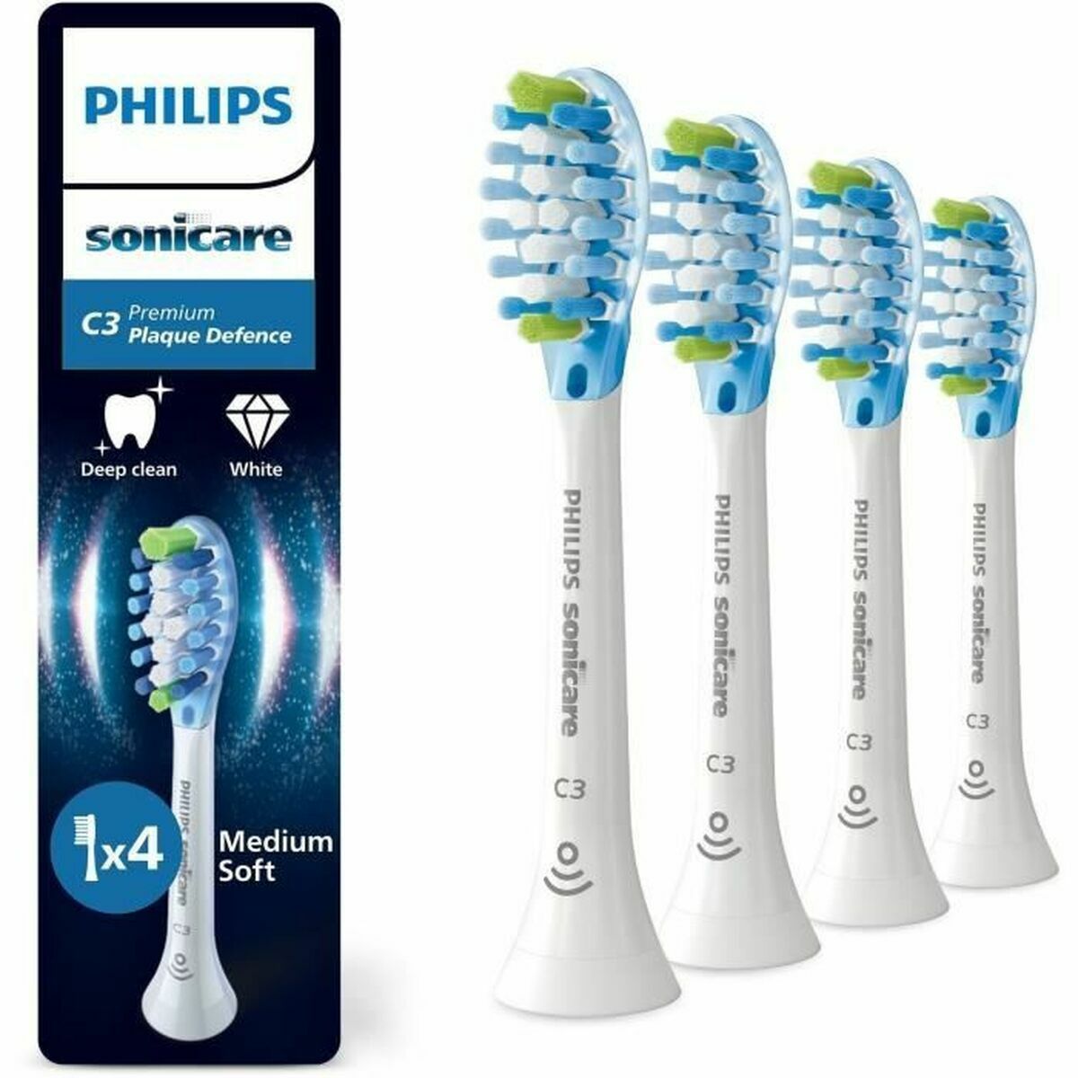 Replacement Head Philips White 4 Units