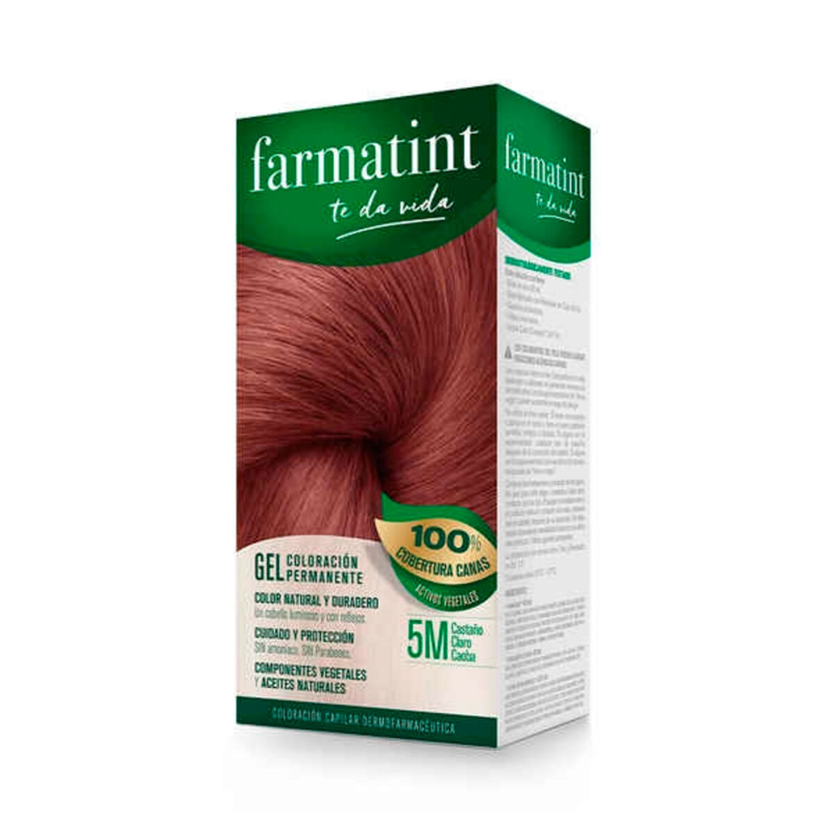Permanent Dye Farmatint 380228 Nº 5m-Castano Claro Caoba (5 Units)