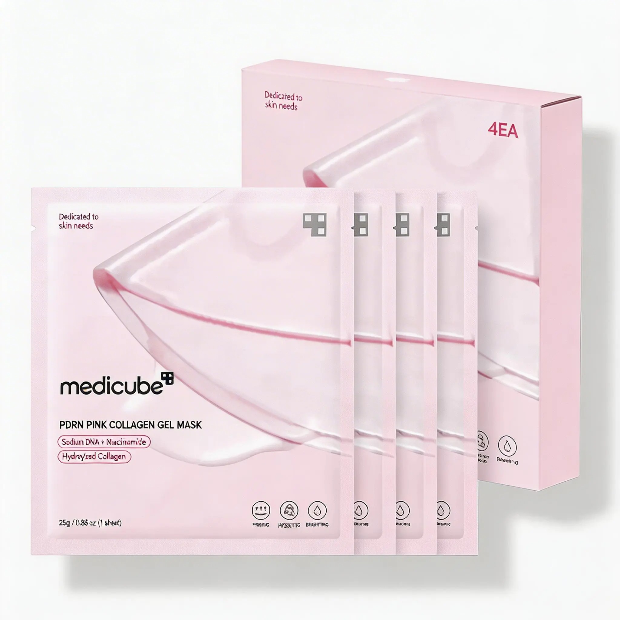 Medicube – Pink Collagen Gel Mask (4 sheets x 28g)